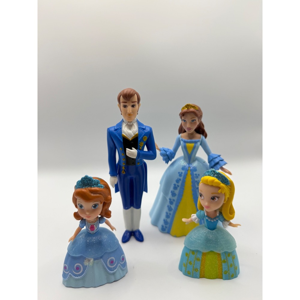 Disney Sofia the First Figure Set King Roland Queen Miranda Sofia Amber 4pc